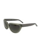 Acetate/snakeskin Cat-eye