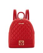 Faux-napa Quilted Studded Backpack