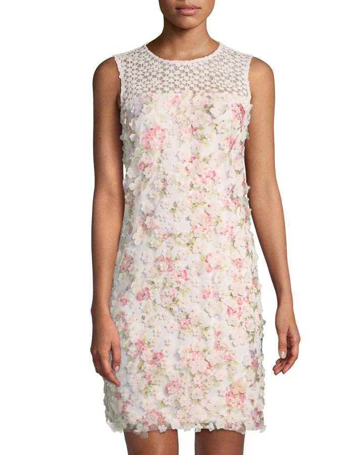 Floral-appliqu&eacute; Sleeveless