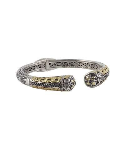 Asteri Hinged Cuff Bracelet W/ Black Diamonds
