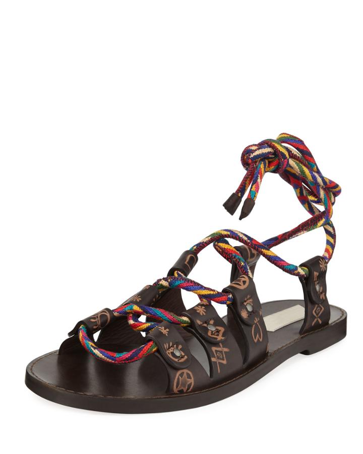 Santeria Lace-up Flat Leather