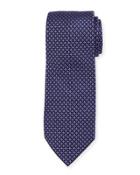 Boxed Dot-print Silk Tie, Purple
