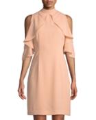 Cold-shoulder Ruffled Sleeve