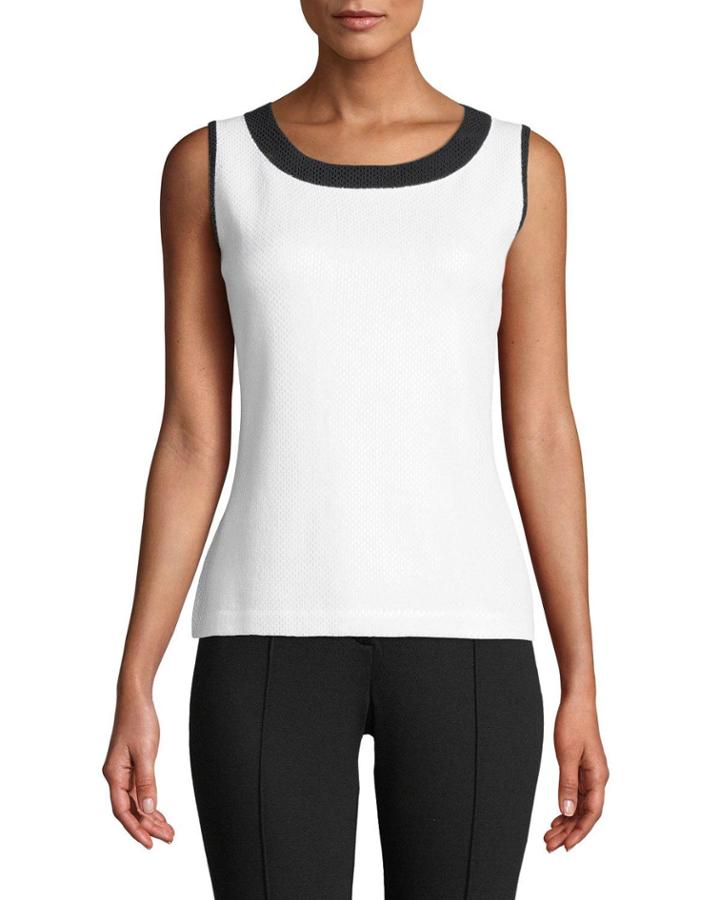 Contrast-tipped Sequined Knit