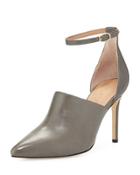 Chloe Leather D'orsay Pump, Gunmetal