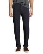 Linen Basic Trouser Pants, Blue