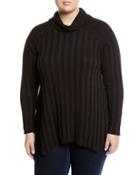 Libby Mock-neck Ribbed Sweater,