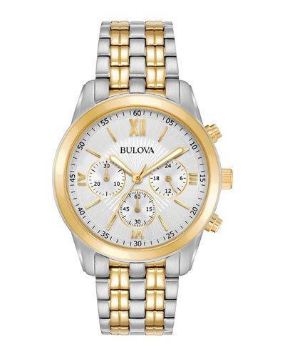 40mm Men's Two-tone Chronograph Bracelet Watch