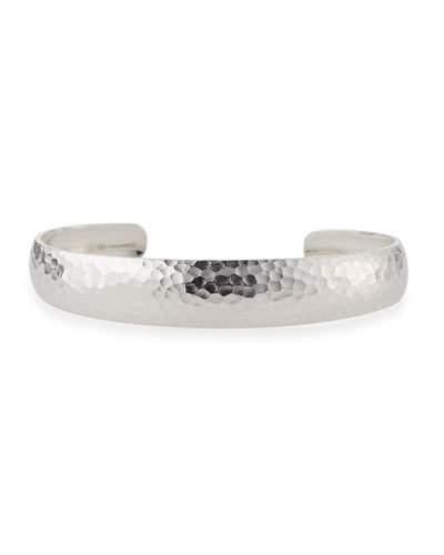 Hammered Silver Cuff Bracelet