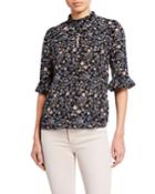 Vivianna Floral-print Half-sleeve
