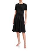 Malita Topstitch Drop-waist Dress