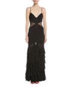 The Abby Sleeveless Lace Column Gown