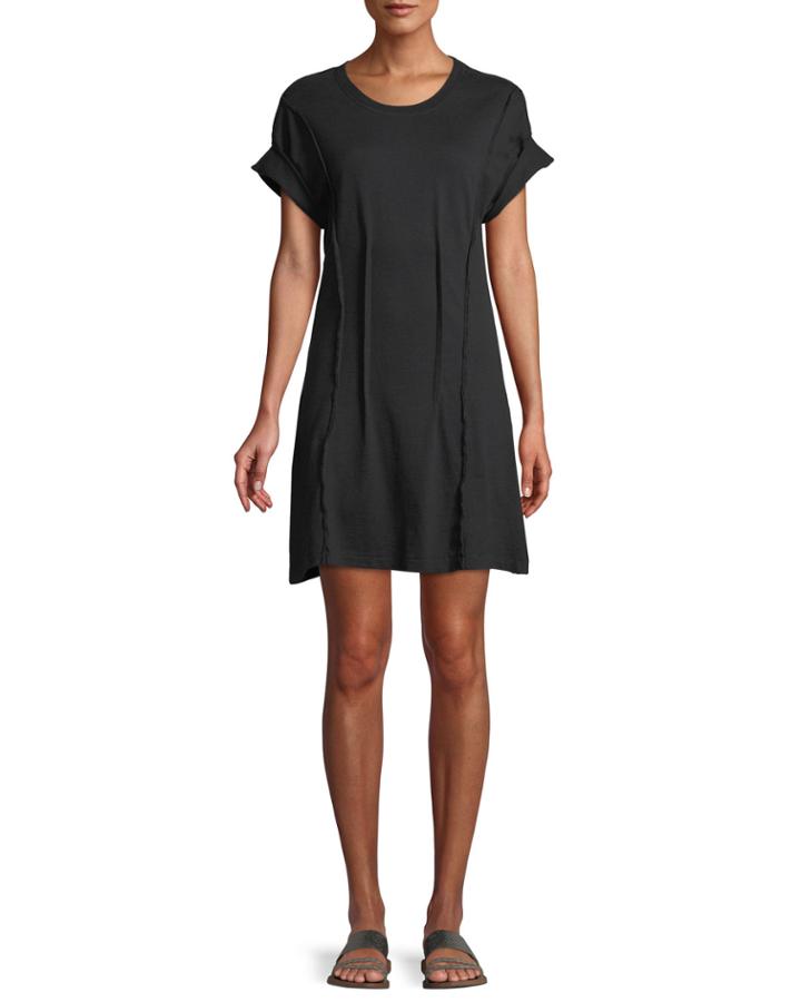 The Pintucked Short-sleeve Tee Dress