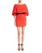 Cairo 3/4-sleeve Cape Popover Dress