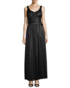 Novelty-foiled Sleeveless Gown