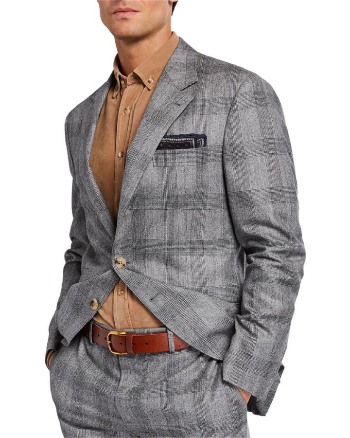 Men's Prince Of Wales Check Two-piece