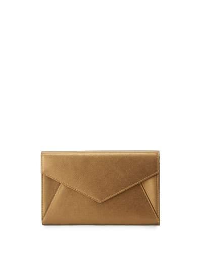 Leather Envelope Wallet & Card Case, Bronze