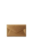 Leather Envelope Wallet & Card Case, Bronze