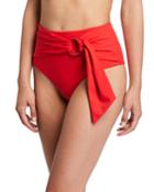 High-waist Ring Tie Bikini Bottom