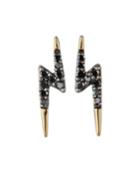 Tiny Pave Lightning Bolt Earrings