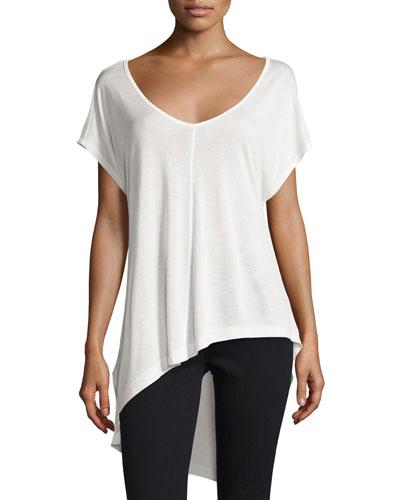 Karson High-low Tee, White