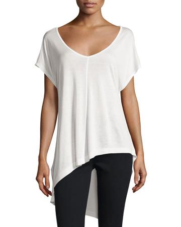 Karson High-low Tee, White