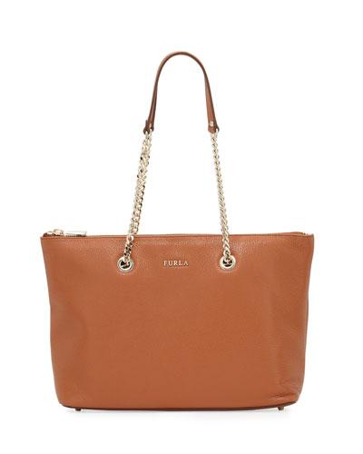 Julia Tote Bag With Chain Handles, New Cuoio