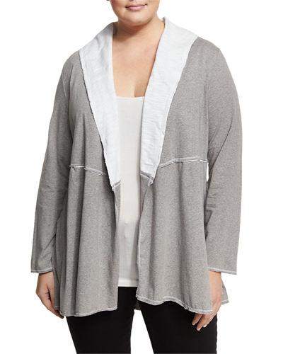Viola Two-tone Long-sleeve Shawl,