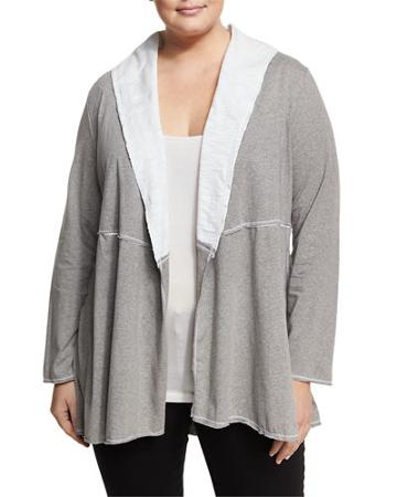 Viola Two-tone Long-sleeve Shawl,