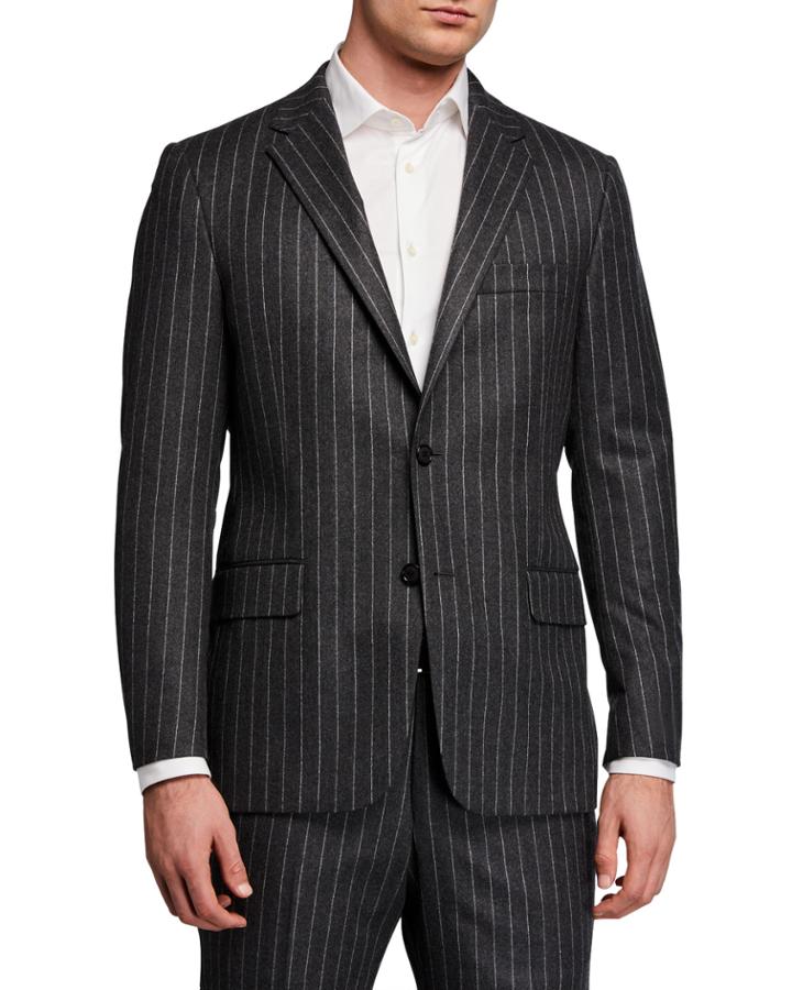 Men's Classic-fit Striped Wool Two-piece