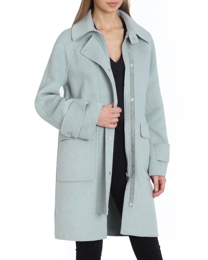 Breanne Collared Wool Anorak Coat