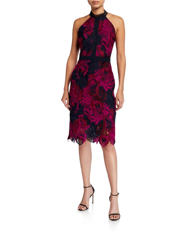 Celine Lace Halter Dress