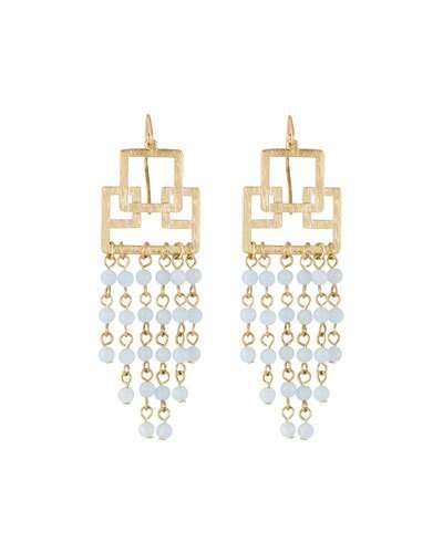Jingle Blue Chalcedony Drop Earrings