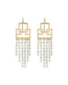 Jingle Blue Chalcedony Drop Earrings