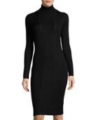 Turtleneck Rib-knit Dress