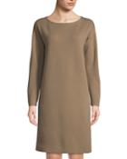 Scoop-neck Wool-blend