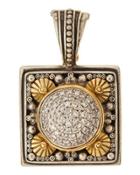 Square Pavé Diamond Pendant Enhancer