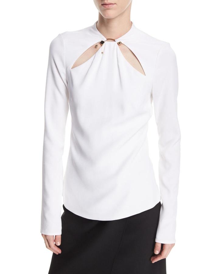 Cutout Long-sleeve Top