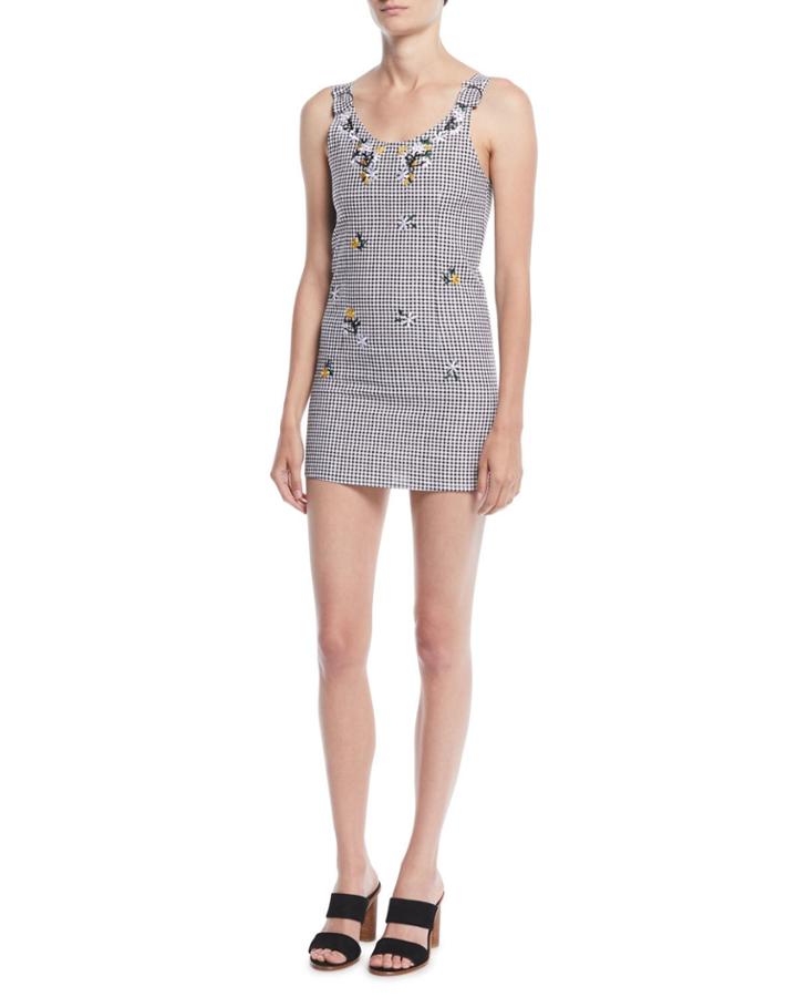 Daisy-embroidered Gingham