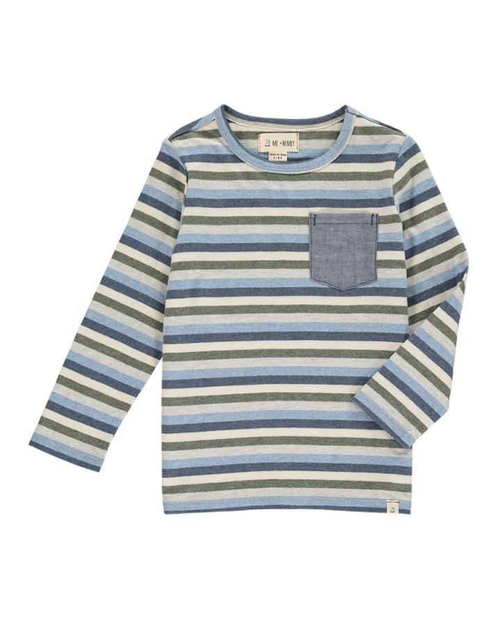Multi-stripe Long-sleeve Tee W/ Children's Book,