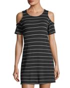Cold-shoulder Striped