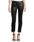 Zip-detail Leggings, Black