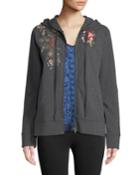 Vernazza Embroidered Zip-front Hoodie Jacket