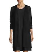 Sheer Long Cardigan W/