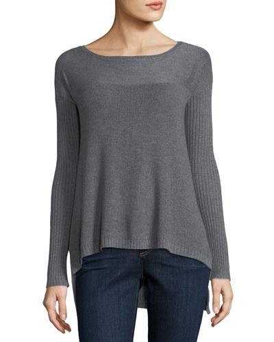 Ribbed-trim Pullover