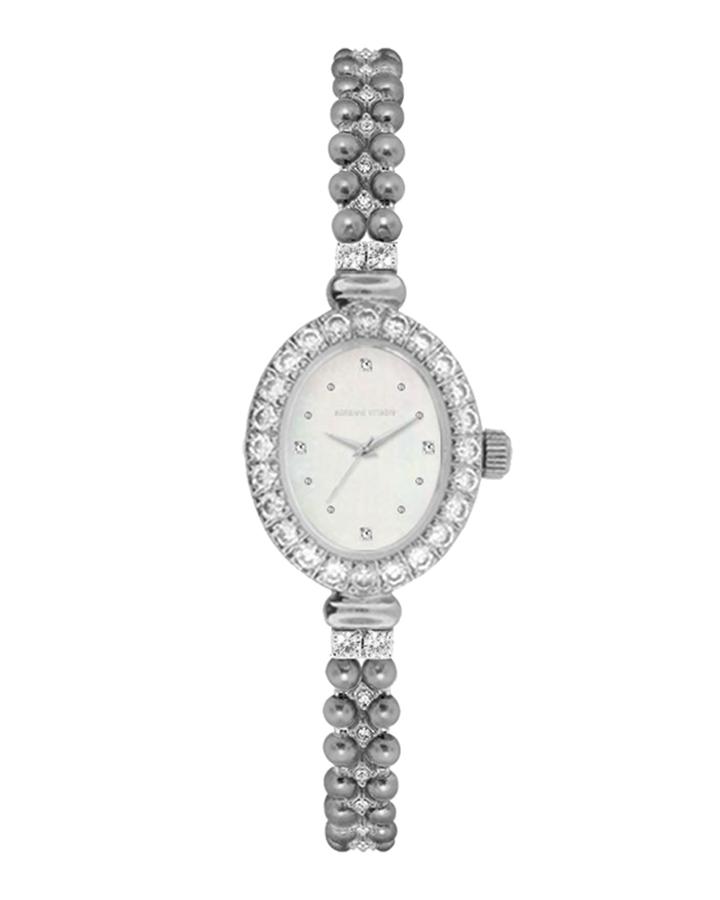 30mm Crystal Oval Watch W/ Pearly