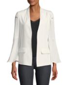 Jayleen Lace-inset Open-front Jacket