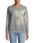 Floral-embroidered Pullover