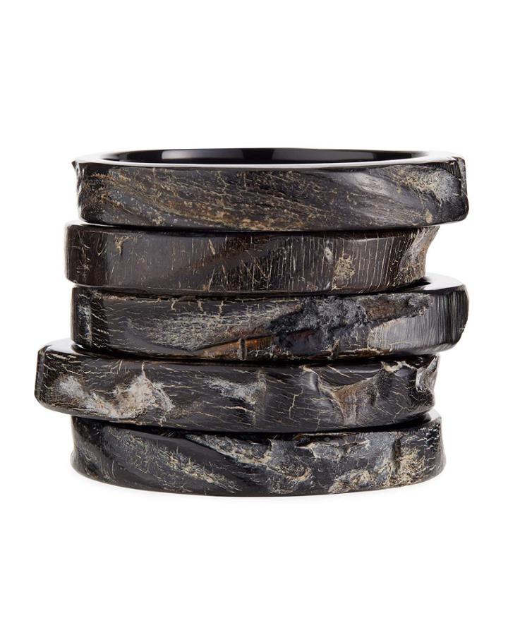Skinny Rough Horn Bangles,