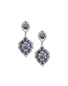Bavna Mixed Sapphire & Diamond Double-drop Earrings, Women's